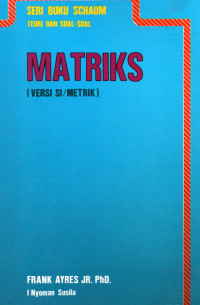 Matriks : Seri Buku Schaum